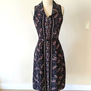 Vintage 90s button front floral dress size 6